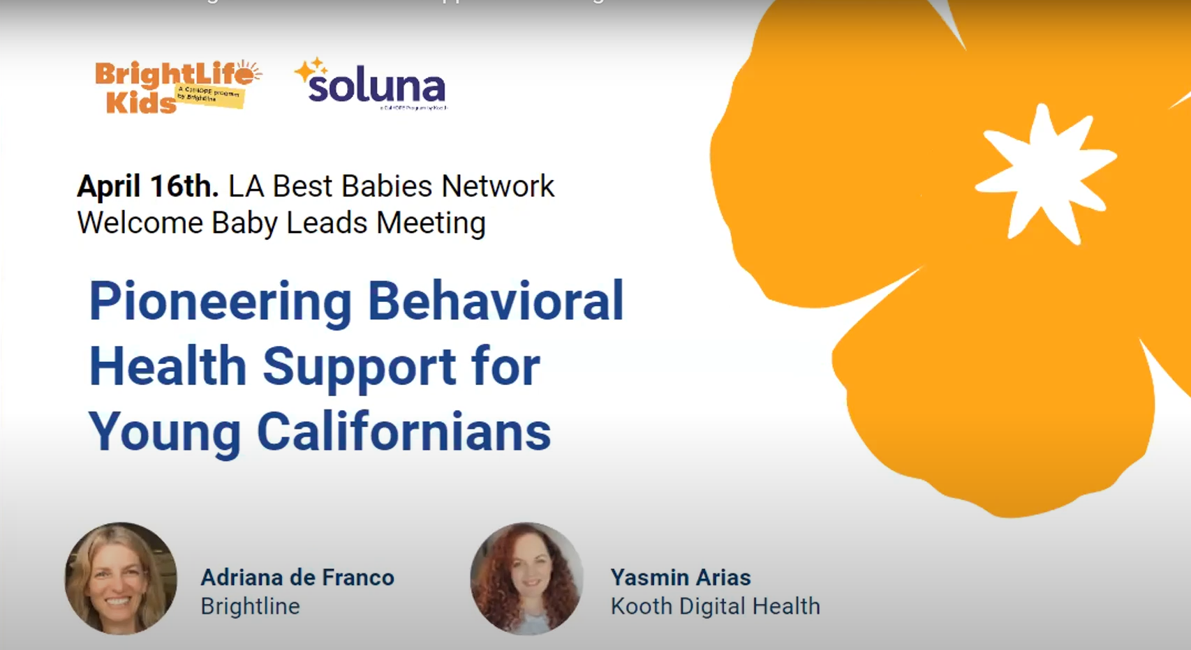 Webinar: Pioneering Behavioral Health Support for Young Californians ...