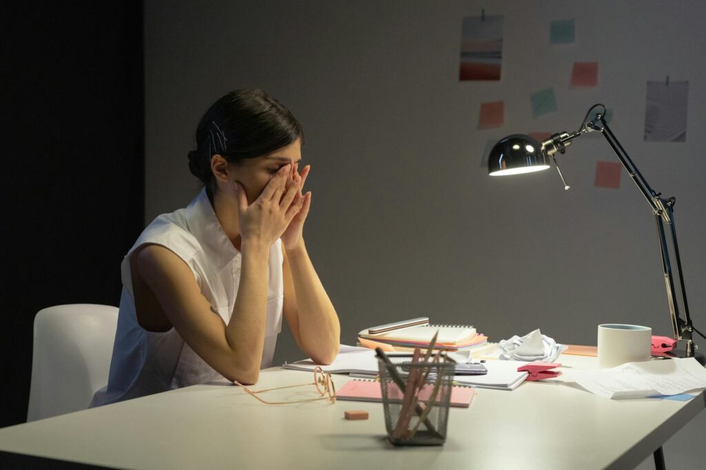 stressed professional woman